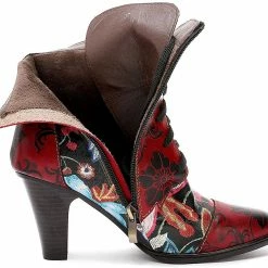 Nuheel® Woman Womens Ankle Boots Leather Winter Fur Lined Boots High Block Heel