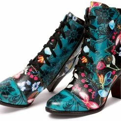 Nuheel® Woman Womens Ankle Boots Leather Winter Fur Lined Boots High Block Heel