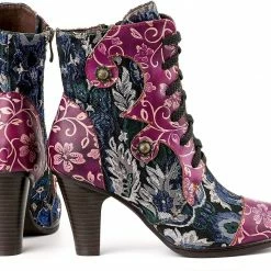 Nuheel® Woman Womens Ankle Boots Leather Winter Fur Lined Boots High Block Heel