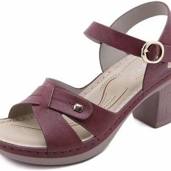 Nuheel® Womens Block Heel Sandals Ladies Summer Platforms Wedges Sandals Woman