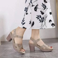 Nuheel® Womens Block Heel Sandals Ladies Summer Platforms Wedges Sandals Woman