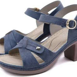 Nuheel® Womens Block Heel Sandals Ladies Summer Platforms Wedges Sandals Woman
