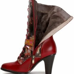 Nuheel® Womens Boots Leather Mid Calf Boots Low Block Heel Lace-up Shoes Woman 17 Nuheel® Womens Boots Leather Mid Calf Boots Low Block Heel Lace-up Shoes Woman