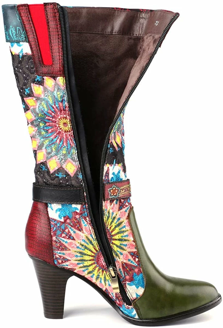 Nuheel® Womens Boots Leather Mid Calf Boots Low Block Heel Lace-up Shoes Woman 10 Nuheel® Womens Boots Leather Mid Calf Boots Low Block Heel Lace-up Shoes Woman