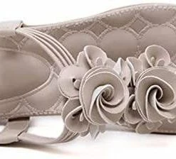 Nuheel Woman Womens Flat Casual Sandals Anti-Slip Rubber Sole Floral Pattern Skin Friendly Slipper