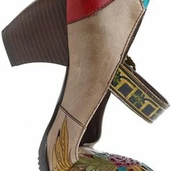 Nuheel® Womens Leather Pumps Walking Shoes Ladies Low Mid Heel Court Shoes Woman