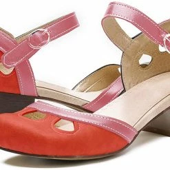 Nuheel® Women Leather Pumps Shoes Block Heel Mary Jane Pumps