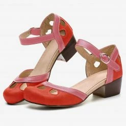 Nuheel® Women Leather Pumps Shoes Block Heel Mary Jane Pumps 39 Nuheel® Women Leather Pumps Shoes Block Heel Mary Jane Pumps