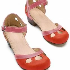 Nuheel® Women Leather Pumps Shoes Block Heel Mary Jane Pumps 40 Nuheel® Women Leather Pumps Shoes Block Heel Mary Jane Pumps