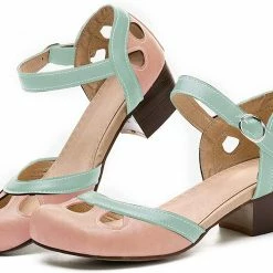 Nuheel® Women Leather Pumps Shoes Block Heel Mary Jane Pumps 46 Nuheel® Women Leather Pumps Shoes Block Heel Mary Jane Pumps