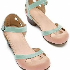 Nuheel® Women Leather Pumps Shoes Block Heel Mary Jane Pumps 47 Nuheel® Women Leather Pumps Shoes Block Heel Mary Jane Pumps