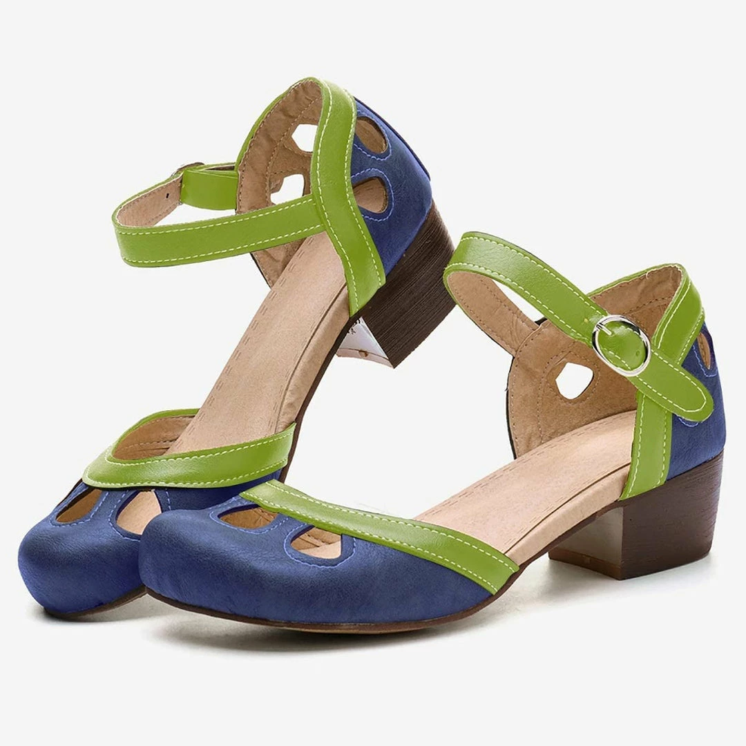 Nuheel® Women Leather Pumps Shoes Block Heel Mary Jane Pumps 19 Nuheel® Women Leather Pumps Shoes Block Heel Mary Jane Pumps