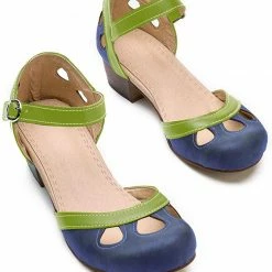 Nuheel® Women Leather Pumps Shoes Block Heel Mary Jane Pumps 54 Nuheel® Women Leather Pumps Shoes Block Heel Mary Jane Pumps