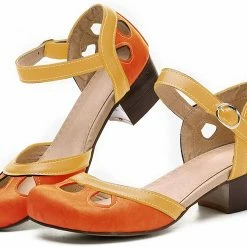 Nuheel® Women Leather Pumps Shoes Block Heel Mary Jane Pumps 60 Nuheel® Women Leather Pumps Shoes Block Heel Mary Jane Pumps