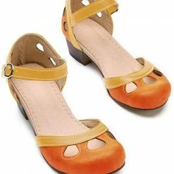 Nuheel® Women Leather Pumps Shoes Block Heel Mary Jane Pumps 61 Nuheel® Women Leather Pumps Shoes Block Heel Mary Jane Pumps