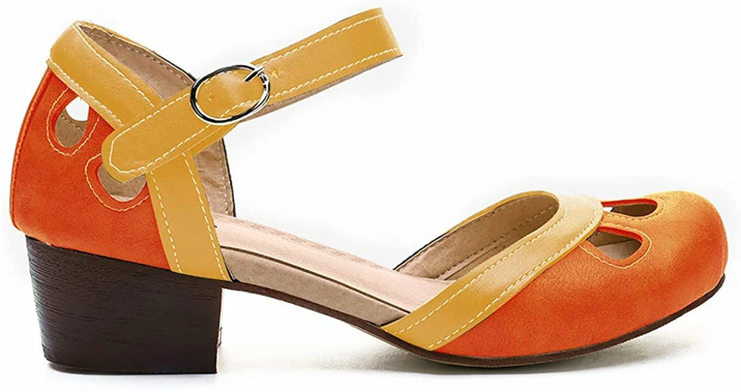 Nuheel® Women Leather Pumps Shoes Block Heel Mary Jane Pumps 28 Nuheel® Women Leather Pumps Shoes Block Heel Mary Jane Pumps