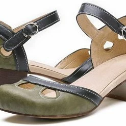 Nuheel® Women Leather Pumps Shoes Block Heel Mary Jane Pumps 66 Nuheel® Women Leather Pumps Shoes Block Heel Mary Jane Pumps