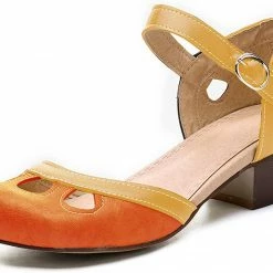 Nuheel® Women Leather Pumps Shoes Block Heel Mary Jane Pumps 58 Nuheel® Women Leather Pumps Shoes Block Heel Mary Jane Pumps