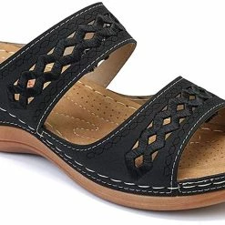 Nuheel® Womens Wedges Sandals Summer Comfort Open Toe Casual Wedges Sandals