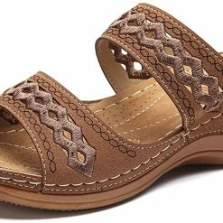 Nuheel® Womens Wedges Sandals Summer Comfort Open Toe Casual Wedges Sandals