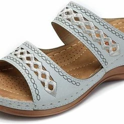 Nuheel® Womens Wedges Sandals Summer Comfort Open Toe Casual Wedges Sandals