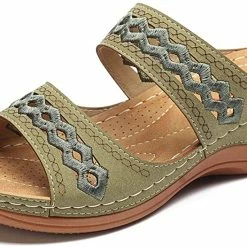 Nuheel® Womens Wedges Sandals Summer Comfort Open Toe Casual Wedges Sandals