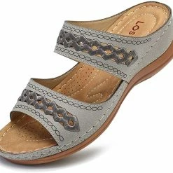 Nuheel® Womens Wedges Sandals Summer Comfort Open Toe Casual Wedges Sandals