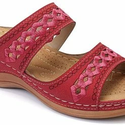 Nuheel® Womens Wedges Sandals Summer Comfort Open Toe Casual Wedges Sandals