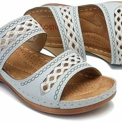Nuheel® Womens Wedges Sandals Summer Comfort Open Toe Casual Wedges Sandals