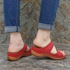 Nuheel® Womens Wedges Sandals Summer Comfort Open Toe Casual Wedges Sandals