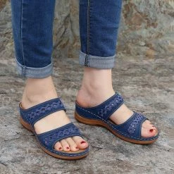 Nuheel® Womens Wedges Sandals Summer Comfort Open Toe Casual Wedges Sandals