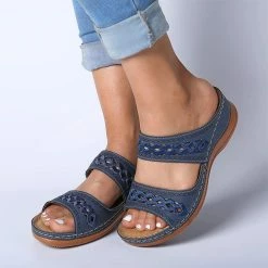 Nuheel® Womens Wedges Sandals Summer Comfort Open Toe Casual Wedges Sandals