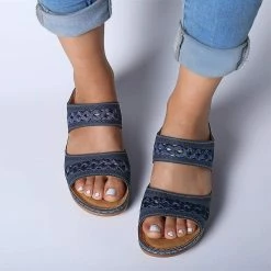 Nuheel® Womens Wedges Sandals Summer Comfort Open Toe Casual Wedges Sandals