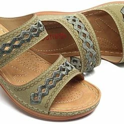 Nuheel® Womens Wedges Sandals Summer Comfort Open Toe Casual Wedges Sandals