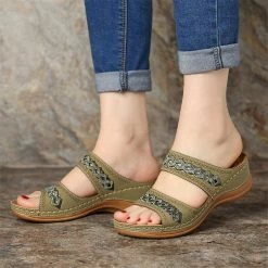 Nuheel® Womens Wedges Sandals Summer Comfort Open Toe Casual Wedges Sandals