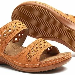 Nuheel® Womens Wedges Sandals Summer Comfort Open Toe Casual Wedges Sandals