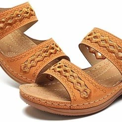 Nuheel® Womens Wedges Sandals Summer Comfort Open Toe Casual Wedges Sandals