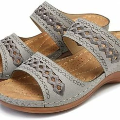 Nuheel® Womens Wedges Sandals Summer Comfort Open Toe Casual Wedges Sandals