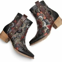 Nuheel® Womens Winter Boots Leather Ankle Boots Low Block Heel Comfort Boots 12 Nuheel® Womens Winter Boots Leather Ankle Boots Low Block Heel Comfort Boots