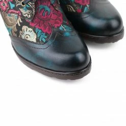 Nuheel® Nuheel Retro Bohemian Ethnic Style Ankle Boots Leather Handmade Short Boots 17 Nuheel® Nuheel Retro Bohemian Ethnic Style Ankle Boots Leather Handmade Short Boots