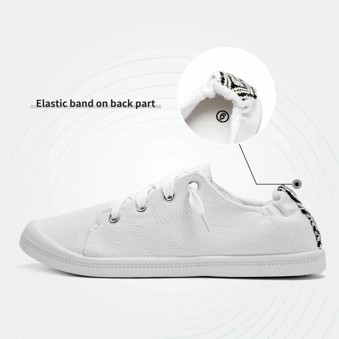 Nuheel® Women's Low Top Canvas Sneakers Slip On Soft Casual Shoes White Stripe Tie Dye Fashion Sneakers For Women 4 Nuheel® Women's Low Top Canvas Sneakers Slip On Soft Casual Shoes White Stripe Tie Dye Fashion Sneakers For Women